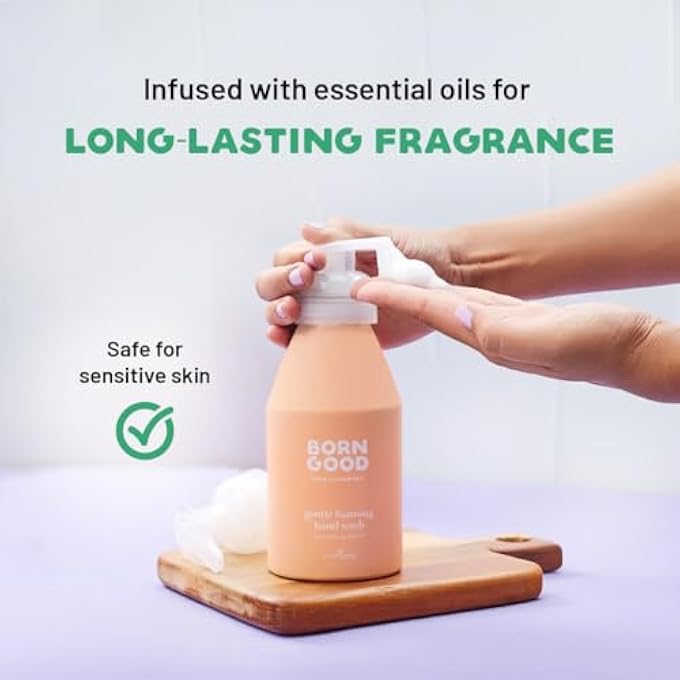 Born Good CONCENTRATED GENTLE FOAMING HAND WASH KIT, AROMATHERAPY INFUSED, BIOBASED, NON-TOXIC, FOR SENSITIVE SKIN, MYSTICAL ARABIAN OUDH SCENT, 50ML, PACK OF 2 REFILLS + 1 EMPTY ALUMINUM BOTTLE - Image 4